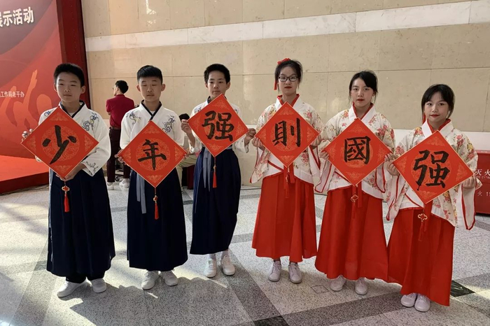 书法教育展示。 本文图片均为学校提供