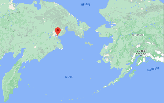 阿纳德尔空军基地距离阿拉斯加仅600公里左右美俄双方隔白令海相望