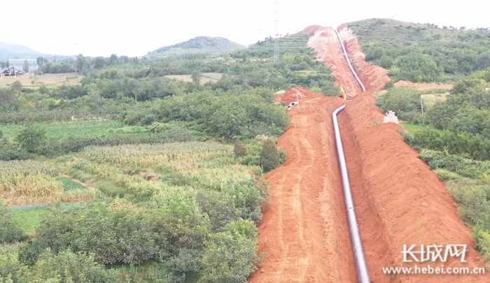 中俄东线天然气管道中段（吉林长岭-河北永清）工程投产前施工现场。