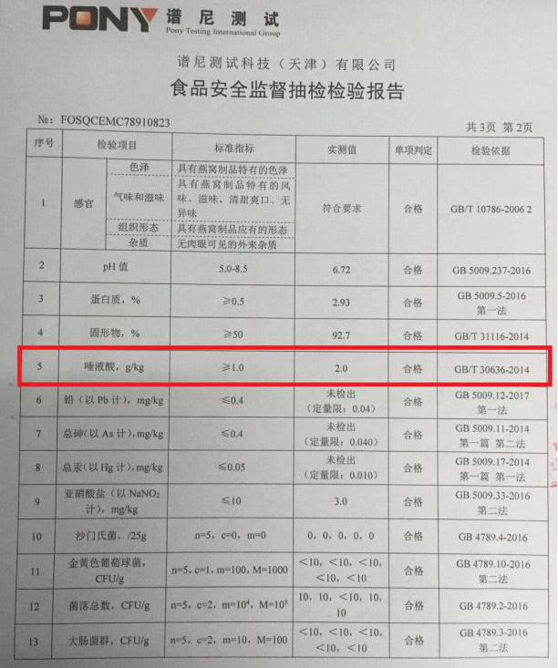 图源：左为小仙炖出示给王海的检测报告