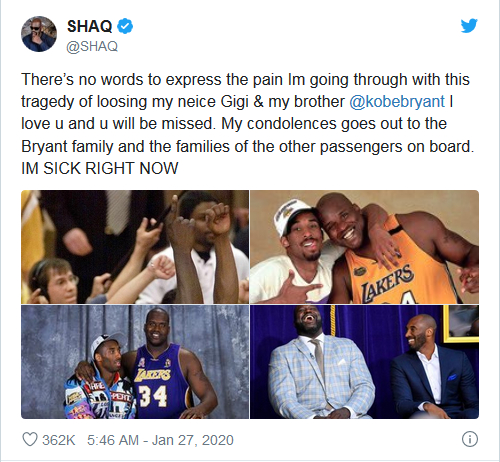 奥尼尔推特截图