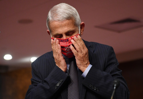 这是6月30日，在美国华盛顿，美国白宫冠状病毒应对工作组重要成员、国家过敏症和传染病研究所所长安东尼·福奇出席参议院卫生、教育、劳工与养老金委员会听证会。新华社发（凯文·迪奇摄）