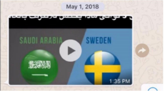 那条包含可能植入恶意软件的视频信息。图片来源：FTI Consulting