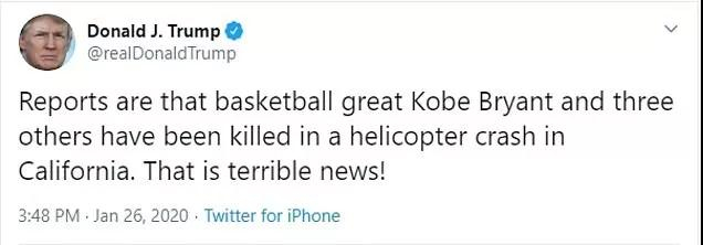 特朗普总统推特截图