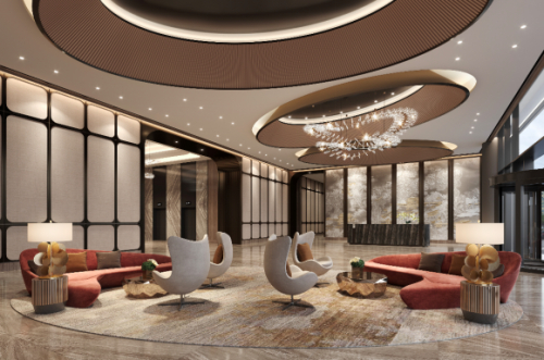 瑰悦服务式公寓大堂效果图