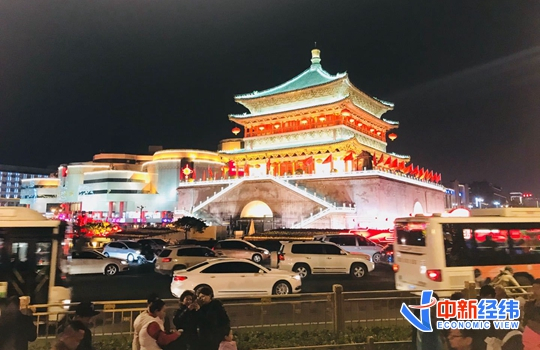 资料图：西安钟鼓楼 中新经纬张澍楠 摄