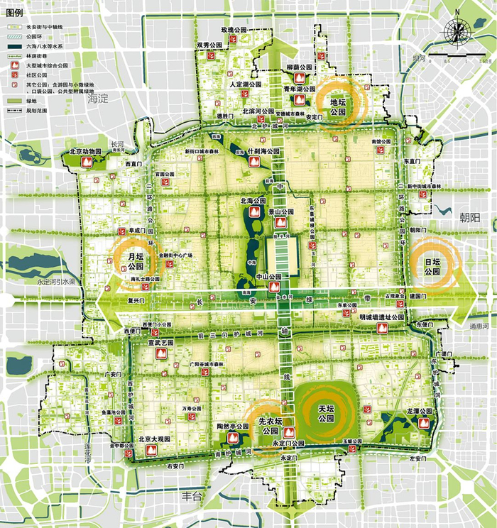  蓝绿空间结构规划图