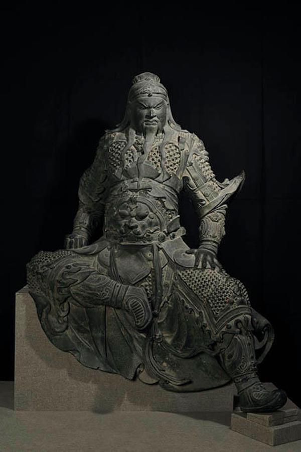 明代关公铜坐像