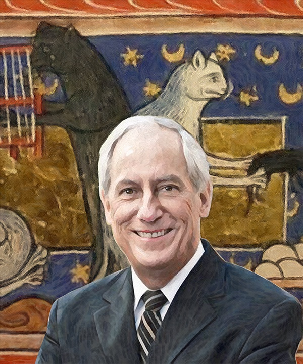 罗伯特·达恩顿（澎湃新闻 蒋立冬 绘）