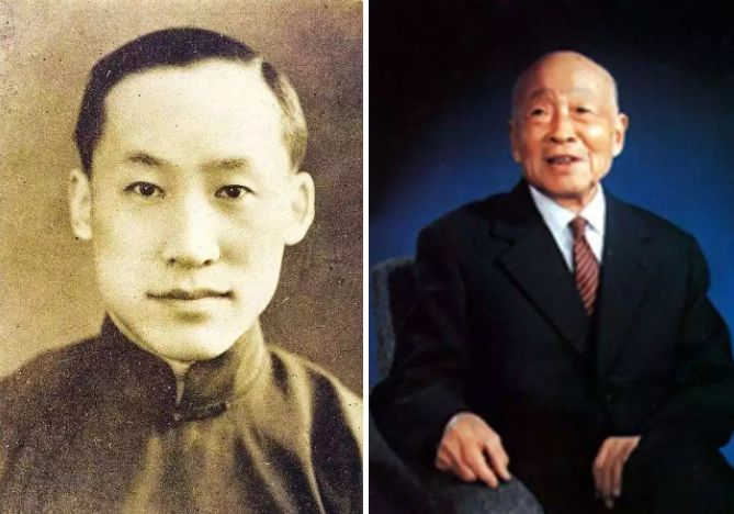 左：中国近代物理学家叶企孙（1898-1977） 　　右：中国科学院院士、数学家苏步青（1902-2003）