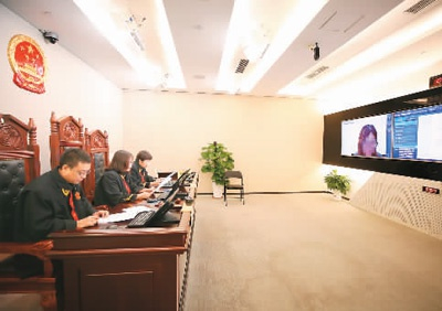 百度百科词条侵犯名誉权案件审理现场。曹 益摄