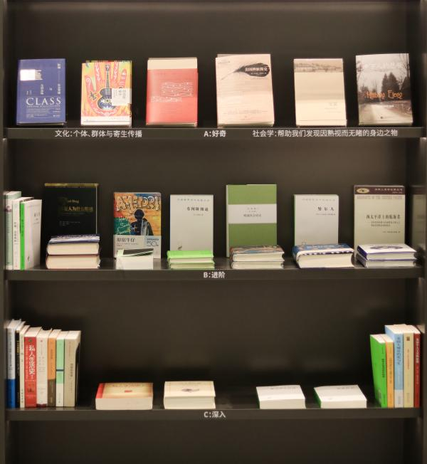 用书架展示的阅读阶梯