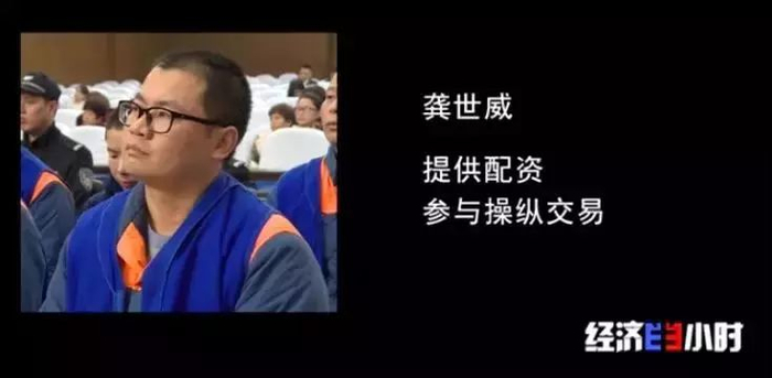  龚世威主要负责提供配资，同时也参与操纵交易。