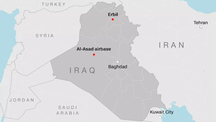 被袭击的美军基地位置 图源：CNN