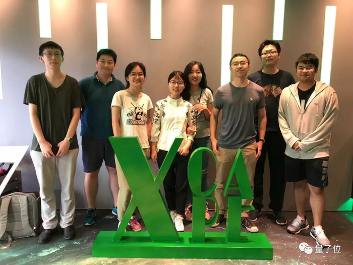 △ 李子豪（左一）与贝小辉（右三）研究组，图片来自清华叉院公众号