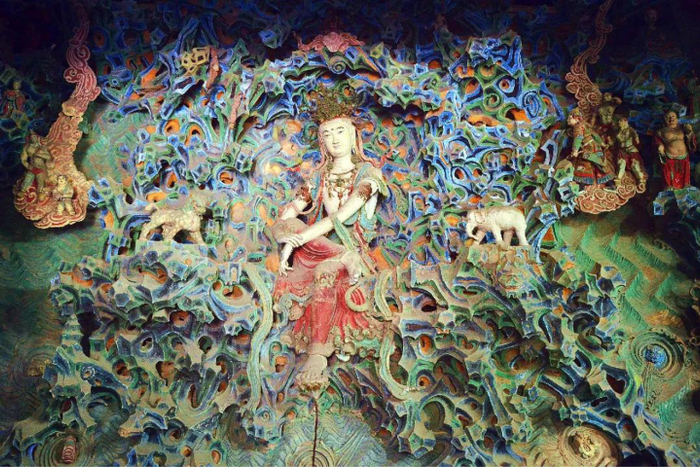 大佛寺五彩观音。河北省文化和旅游厅供图