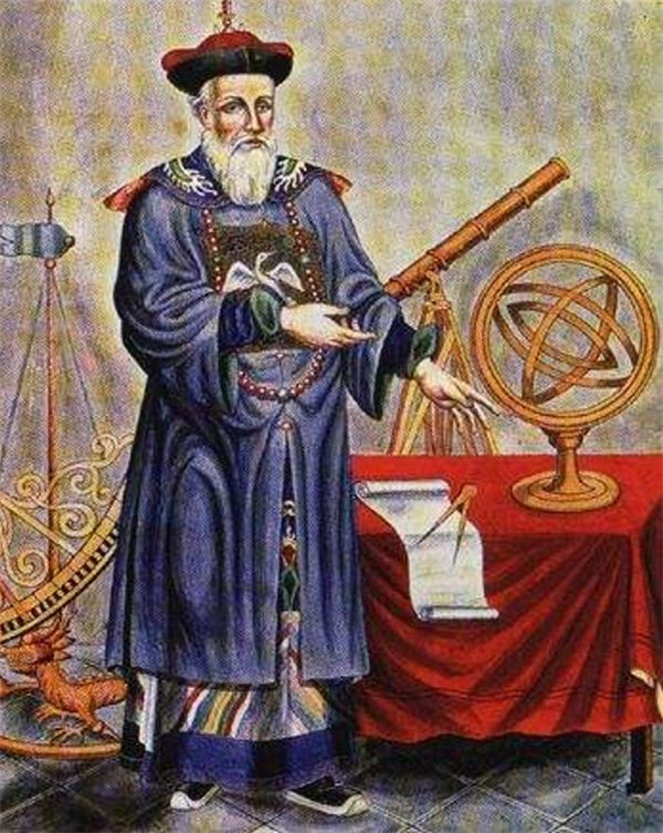 穿着清代朝服的汤若望