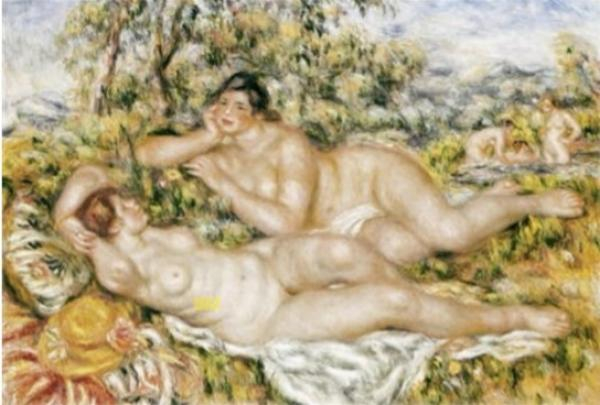 雷诺阿，《两浴女》，1918-1919