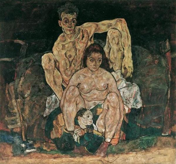 席勒，《家庭》，1918