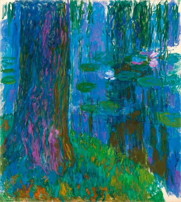 莫奈，《垂柳与睡莲池》，1916-1919年