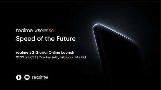 realme  5G旗舰新机如期而至 真我X50 Pro 5G于2月24日马德里发布