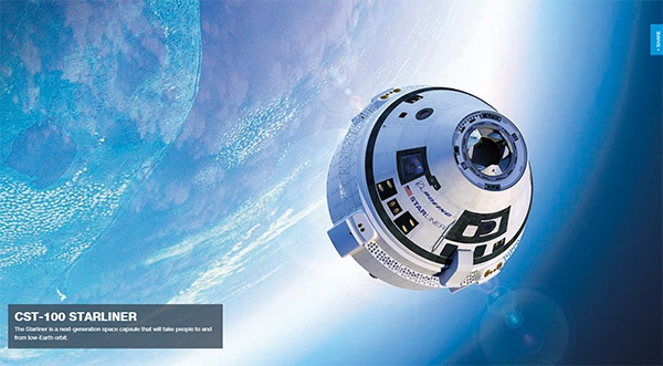 “星际客机”飞船效果图 波音公司官网 图