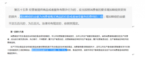 图片来源：《消费者权益保护法》与《食品安全法》截图