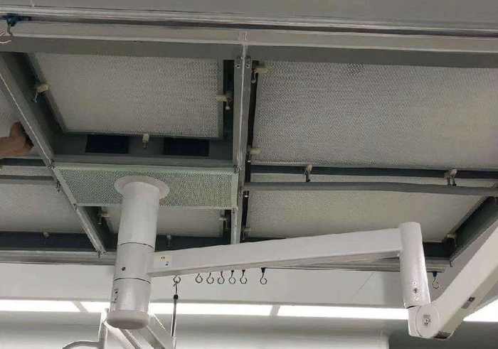 高效玻纤过滤纸安装在通风管道