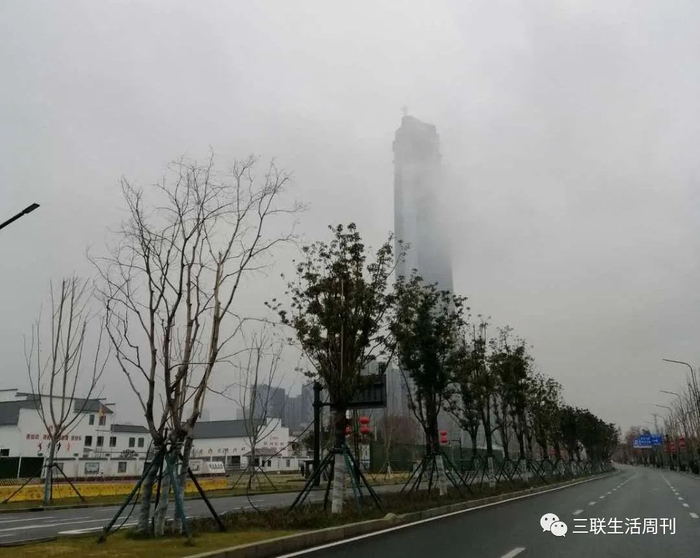 大雾弥漫的武汉