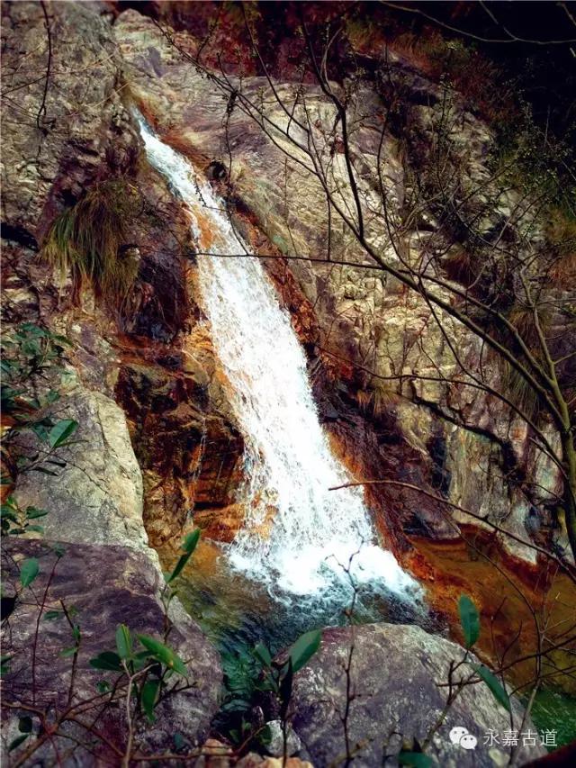 温州吊坦漈古道，瀑飞水奔，奇石林立，箬叶招人，风景奇美