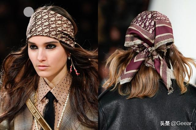 巴黎时装周让dior的模特们带你回归头巾潮流