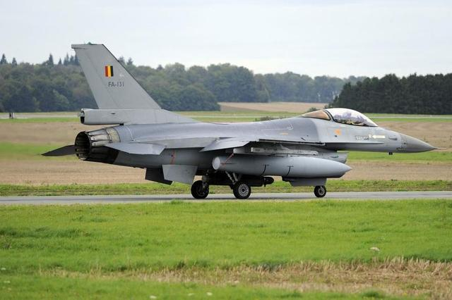 ▲比利时空军的F-16战斗机