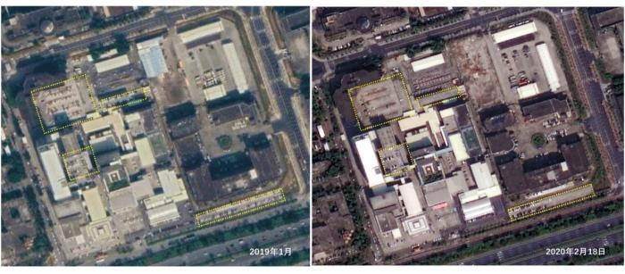 珠海南屏工业园区卫星影像对比图