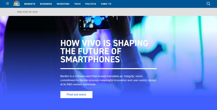 ▲CNBC对vivo的专题报道