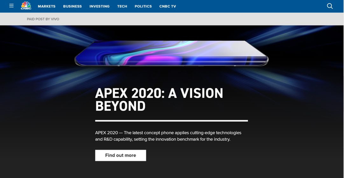 ▲CNBC对vivo APEX 2020的专题报道