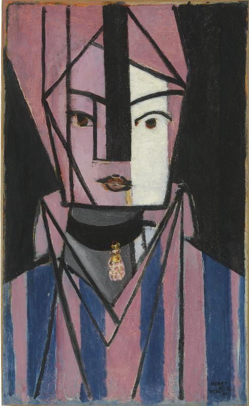 《白色和粉红色的肖像》