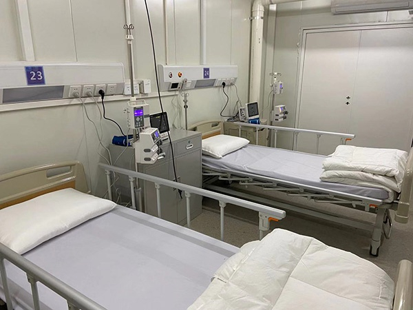  火神山医院病房内部。 澎湃新闻记者 廖艳 图