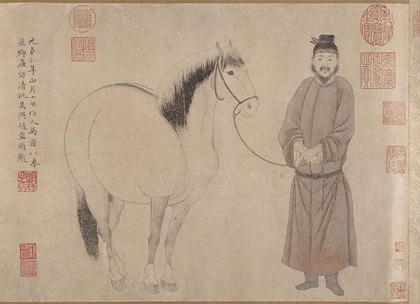 《三世人马图》赵孟頫部分，1296年