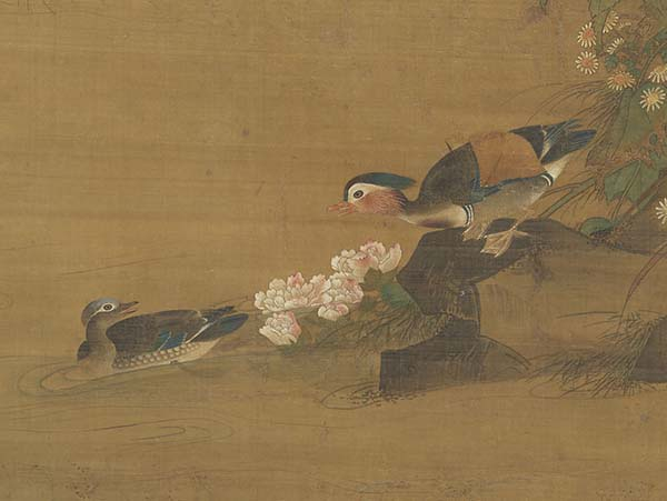 明 吕纪 《鸳鸯芙蓉图》（局部）