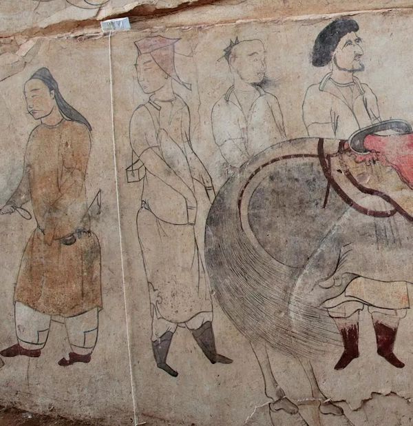 〔图二〕 山西忻州九原冈北朝壁画墓 （局部）