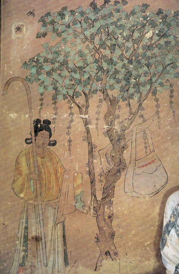 〔图五〕 敦煌第17窟北壁西侧壁画晚唐近事女