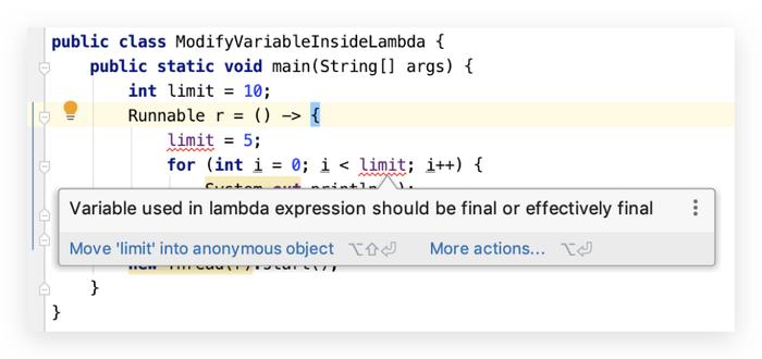 编译器说 Lambda 表达式中的变量必须是 final 的，我偏不信 | 原力计划