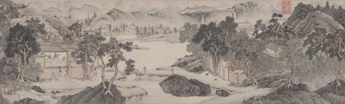 桃源问津图全卷（局部）文徵明（明）