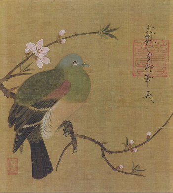 桃鸠图 宋徽宗赵佶（北宋）