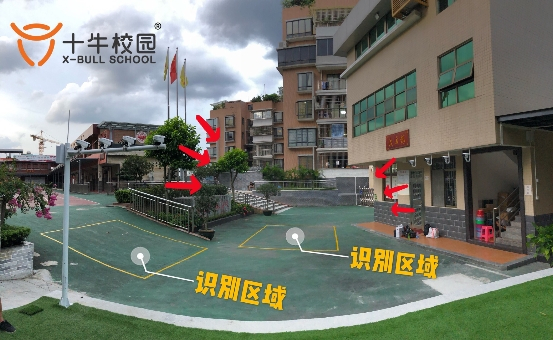 (图：广州市白云区华龙小学 智慧校园AI人脸识别区域)