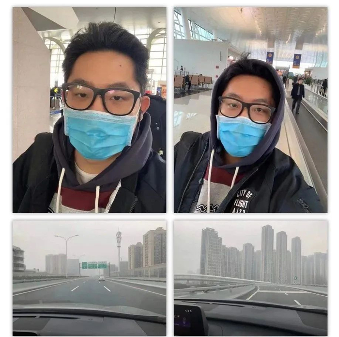 ·回家高架路上的场景：三环路上车辆稀少，宛若空城。