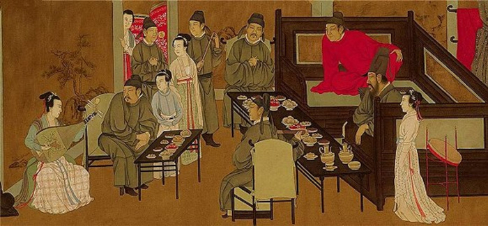 《韩熙载夜宴图》中的分餐制