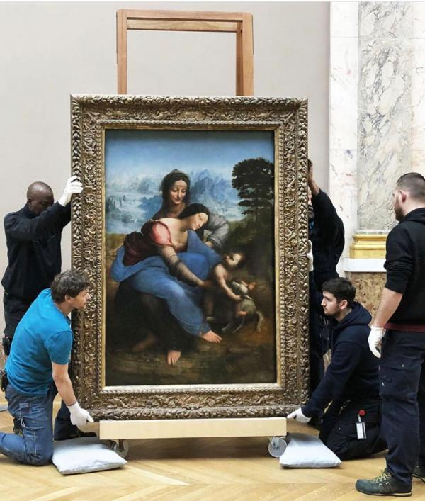 卢浮宫达芬奇展策展工作照