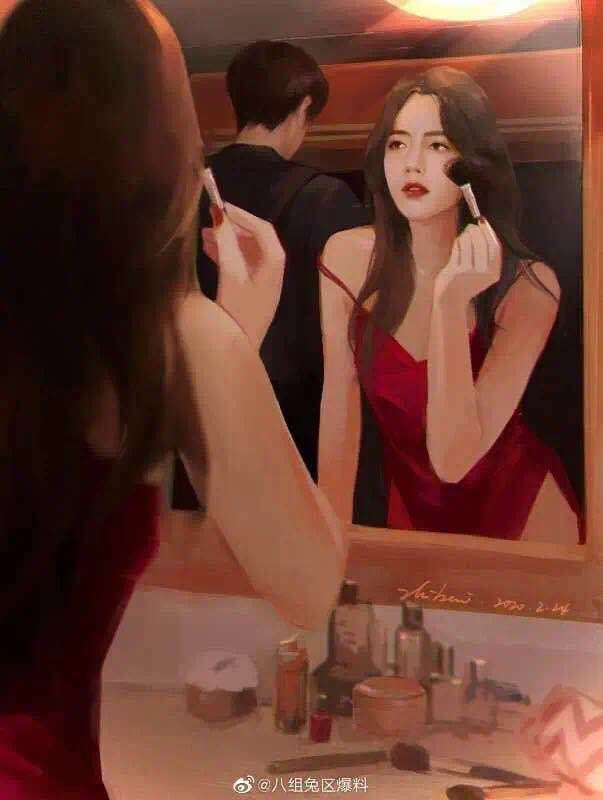 根据同人文《下坠》创作的同人图