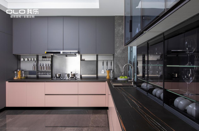 （我乐家居整体厨柜新品-莫兰迪系列）